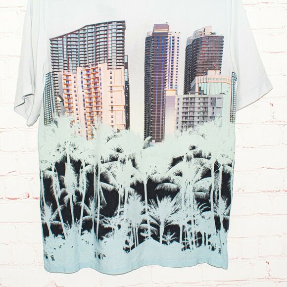 MAXIME SIMOENS MX Men's Building Palm Button up Shirt Size Medium - Picture 8 of 10